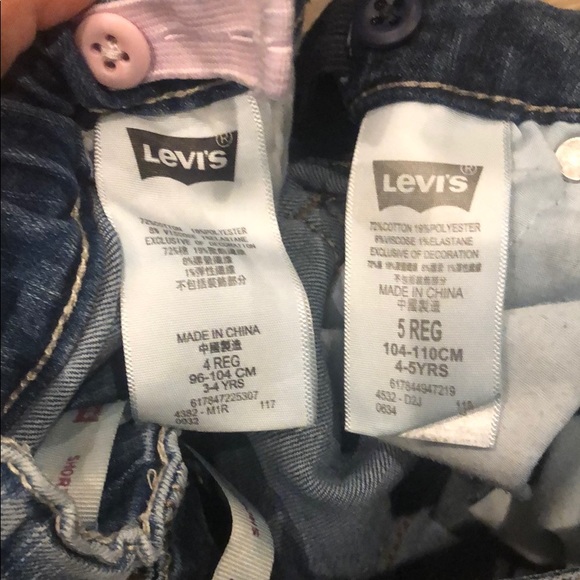 Two pairs of Levi’s shorty short denim shorts. - Picture 5 of 6